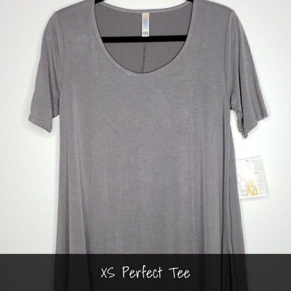 LuLaRoe Perfect T XS Solid Grey NEW